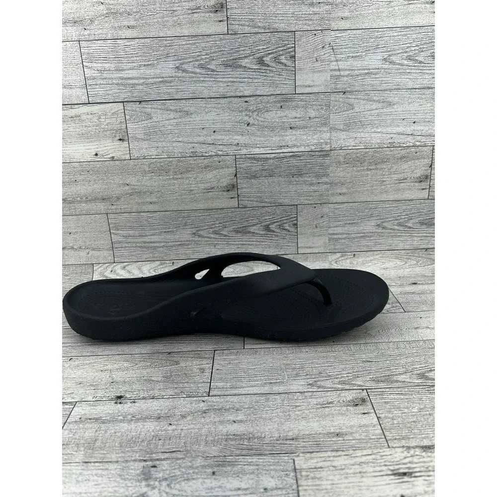 Crocs Womens Flip Flops Thong Sandals Iconic Comfort Black Lightweight Size W 11